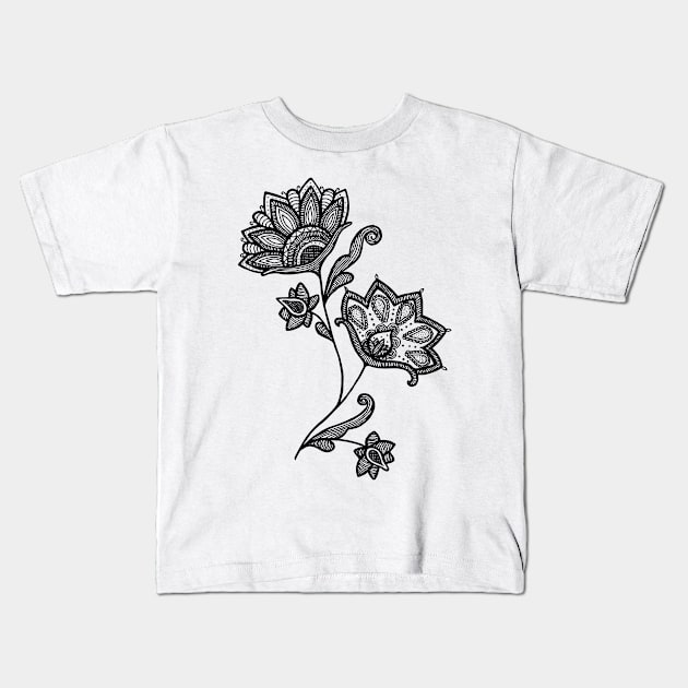 Two flowers Kids T-Shirt by Tati_Alecrim